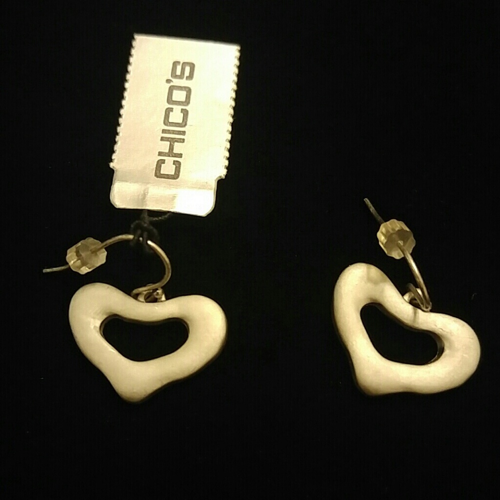 Chico's Heart Earrings (NWT)
